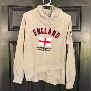 Fifa World Cup Qatar 2022 England Sweater Hoodie Size Large New With Tags